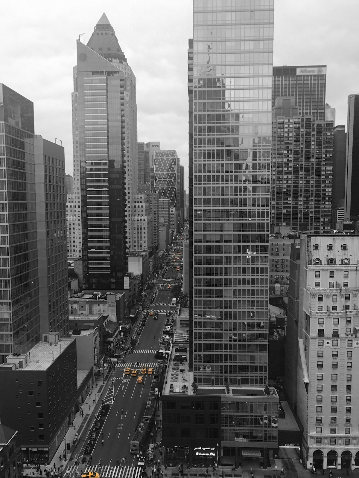 hotel room view of times square