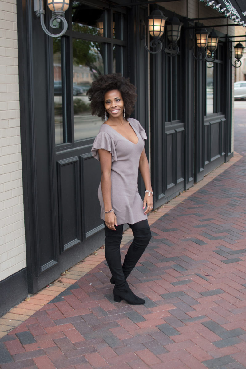 Taupe Sweater Dress