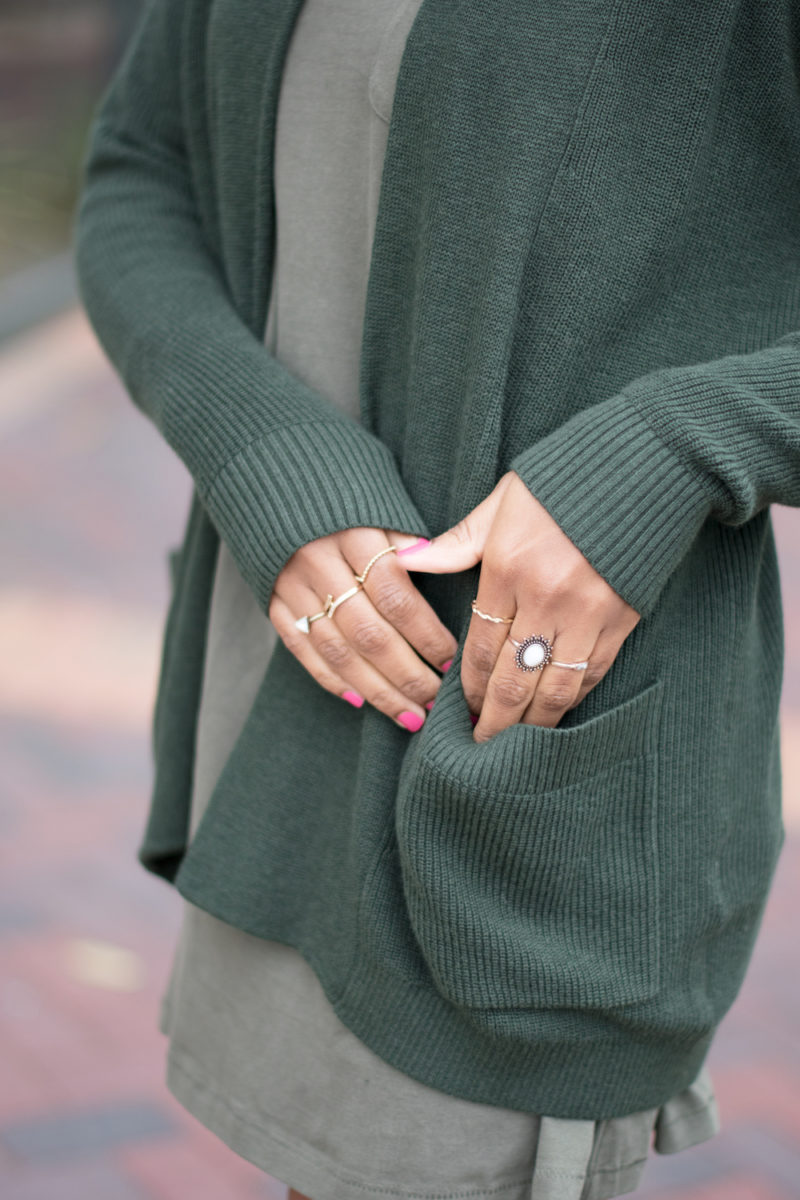 Olive Green Cardigan