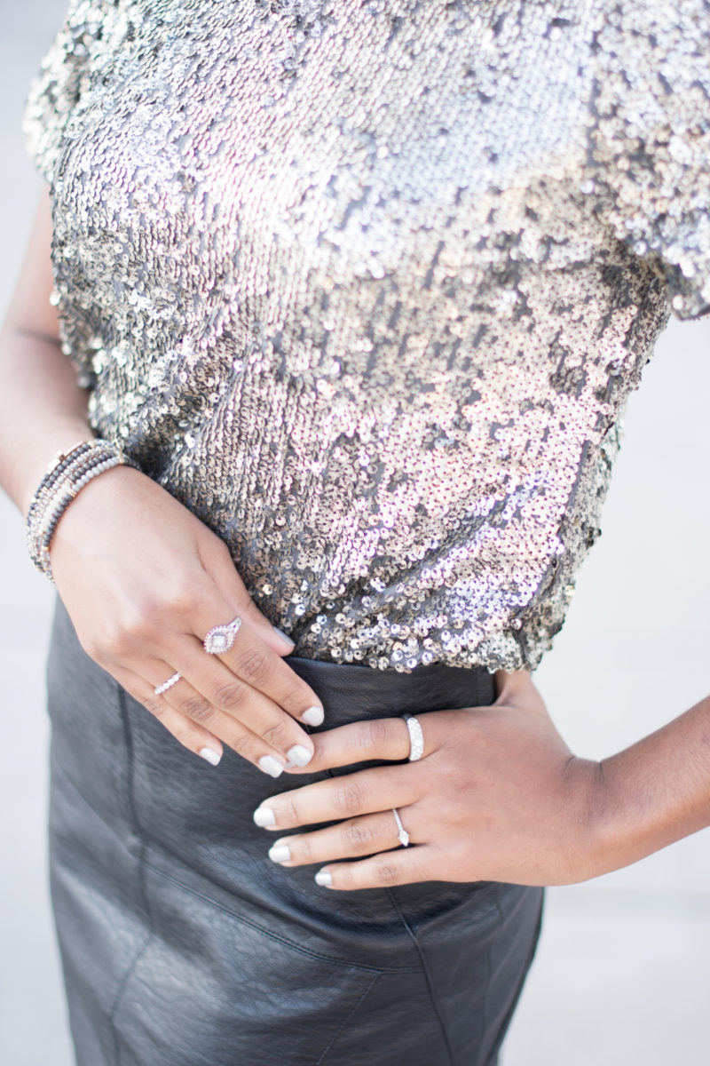 New Year Eve Party Style: Silver Sequin Tee