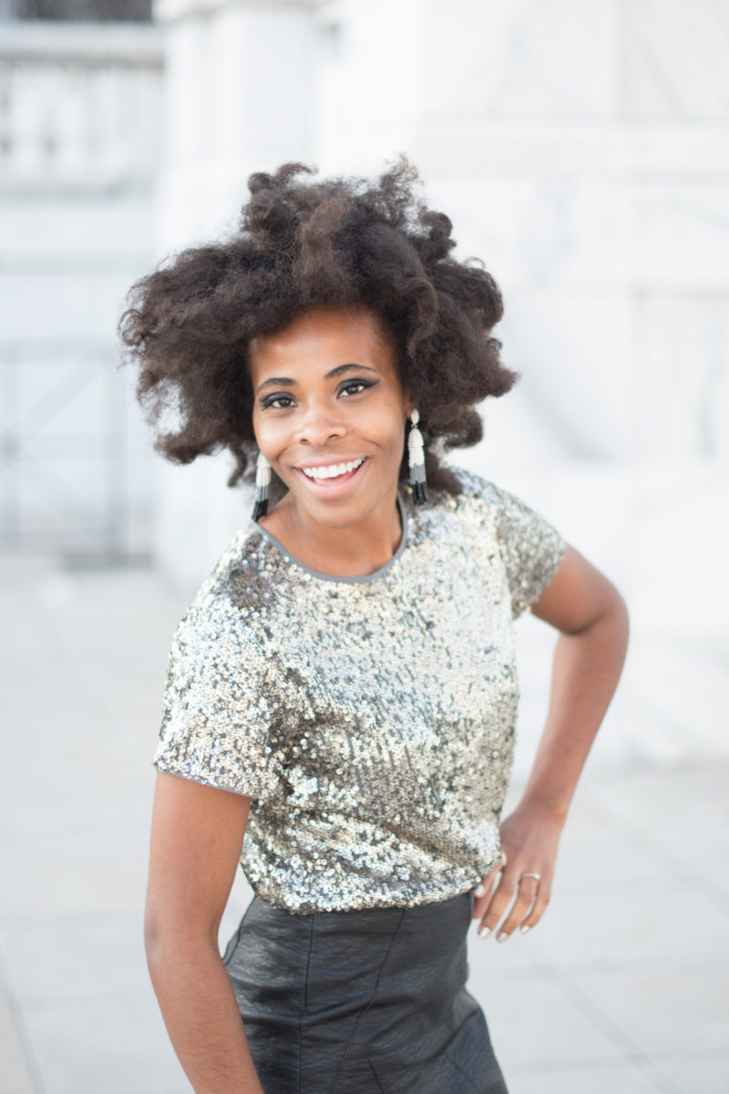 New Year Eve Party Style: Silver Sequin Tee