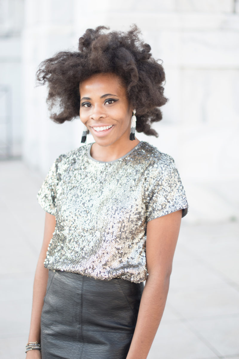 New Year Eve Party Style: Silver Sequin Tee