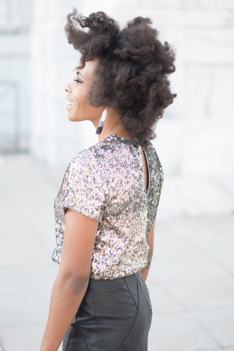 New Year Eve Party Style: Silver Sequin Tee