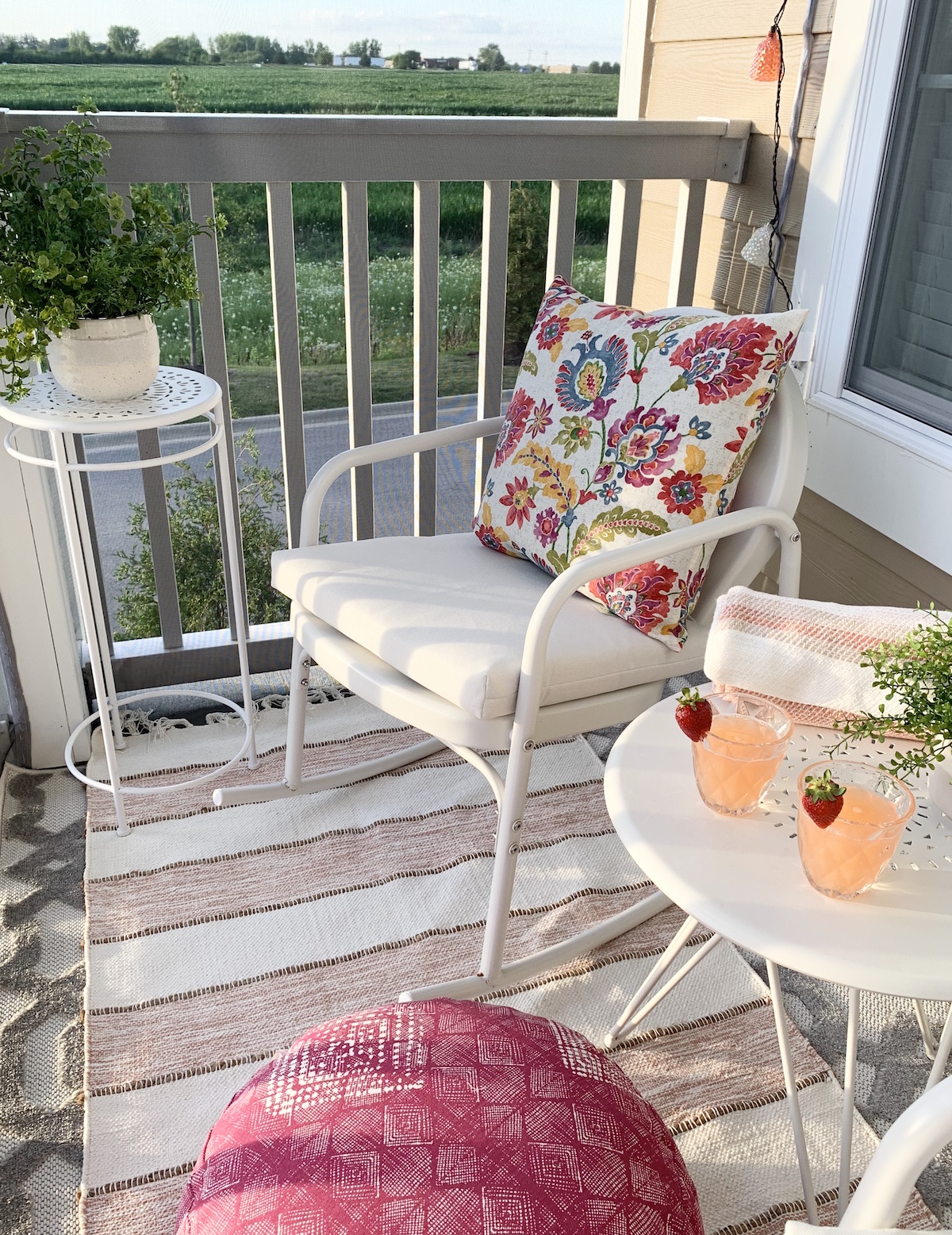 White Outdoor Rocking Chair