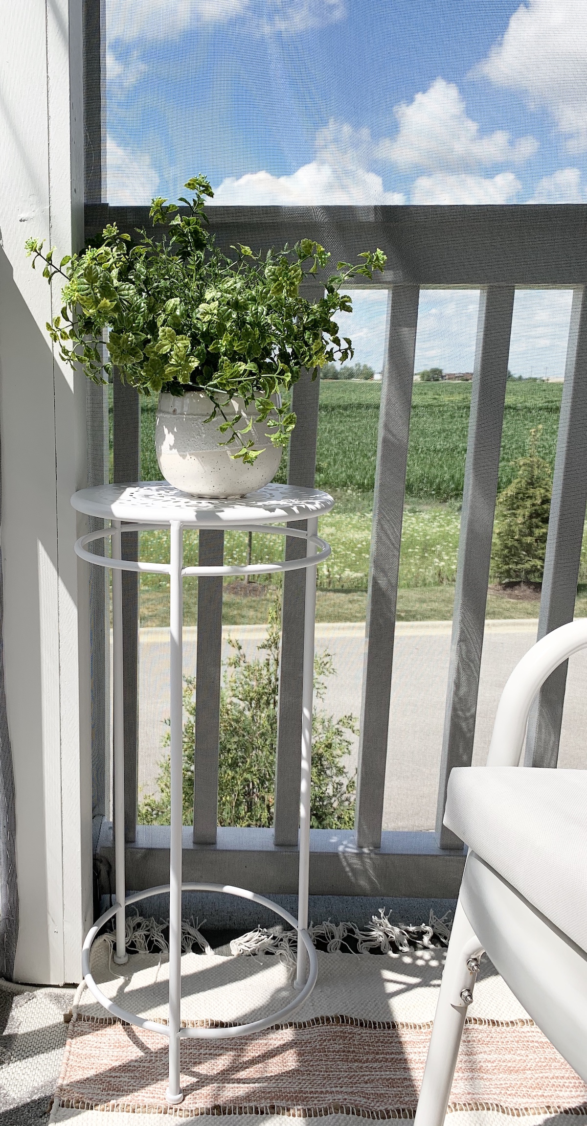 White Plant Stand