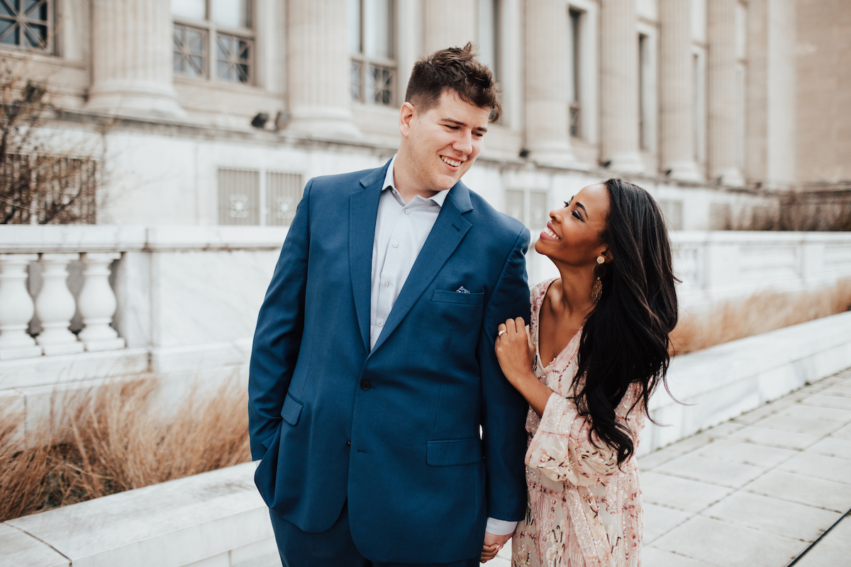 Chicago Engagement Photo Pose