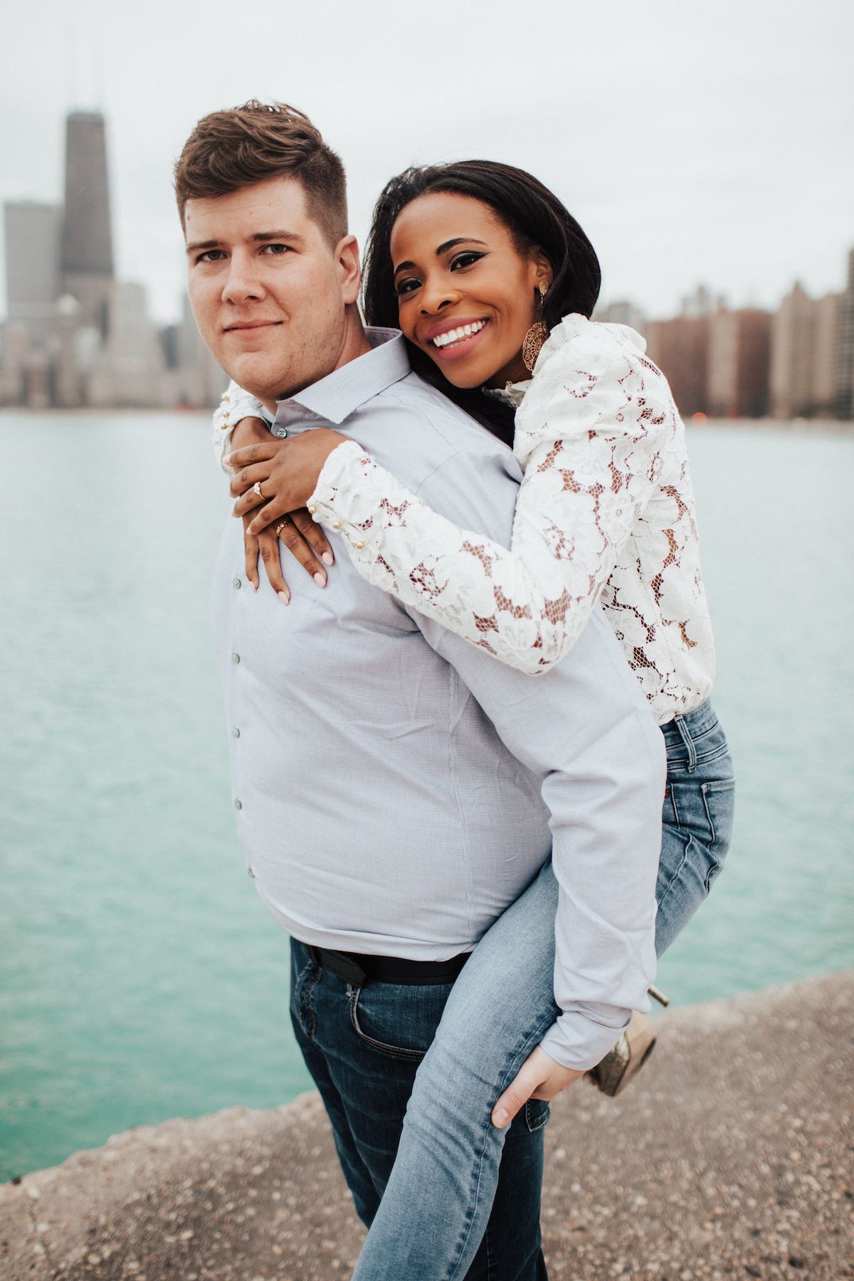 Chicago Engagement Photo Pose