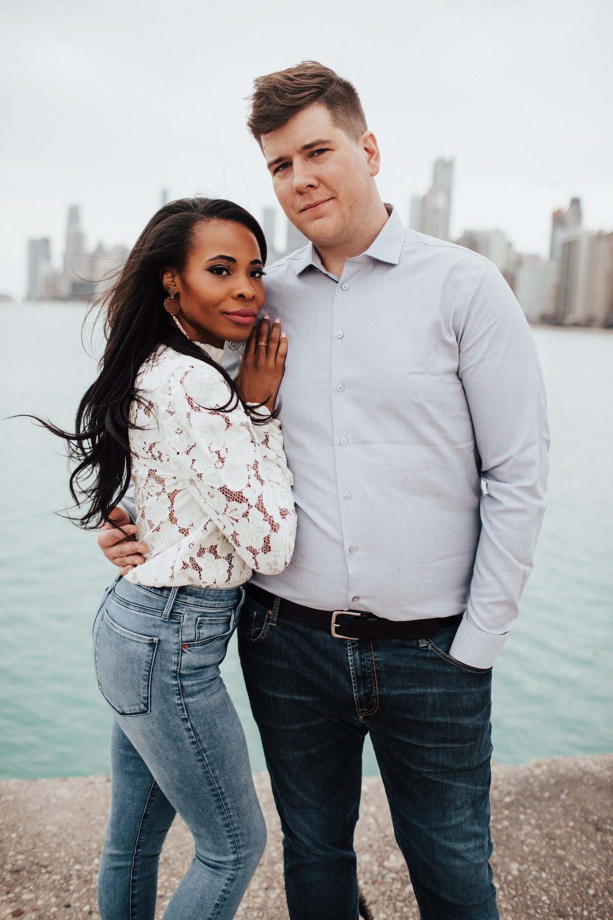 Chicago Engagement Photo Pose