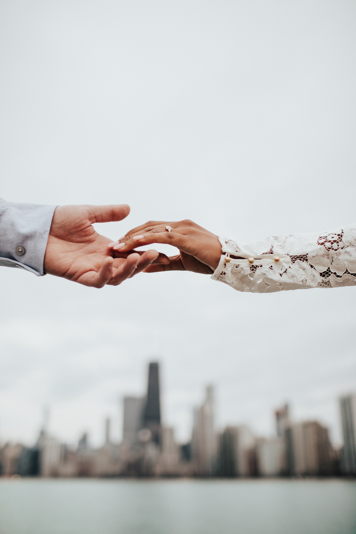 Chicago Engagement Photo Pose