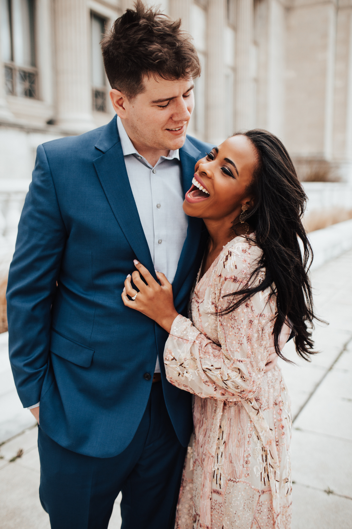 Chicago Engagement Photo Pose